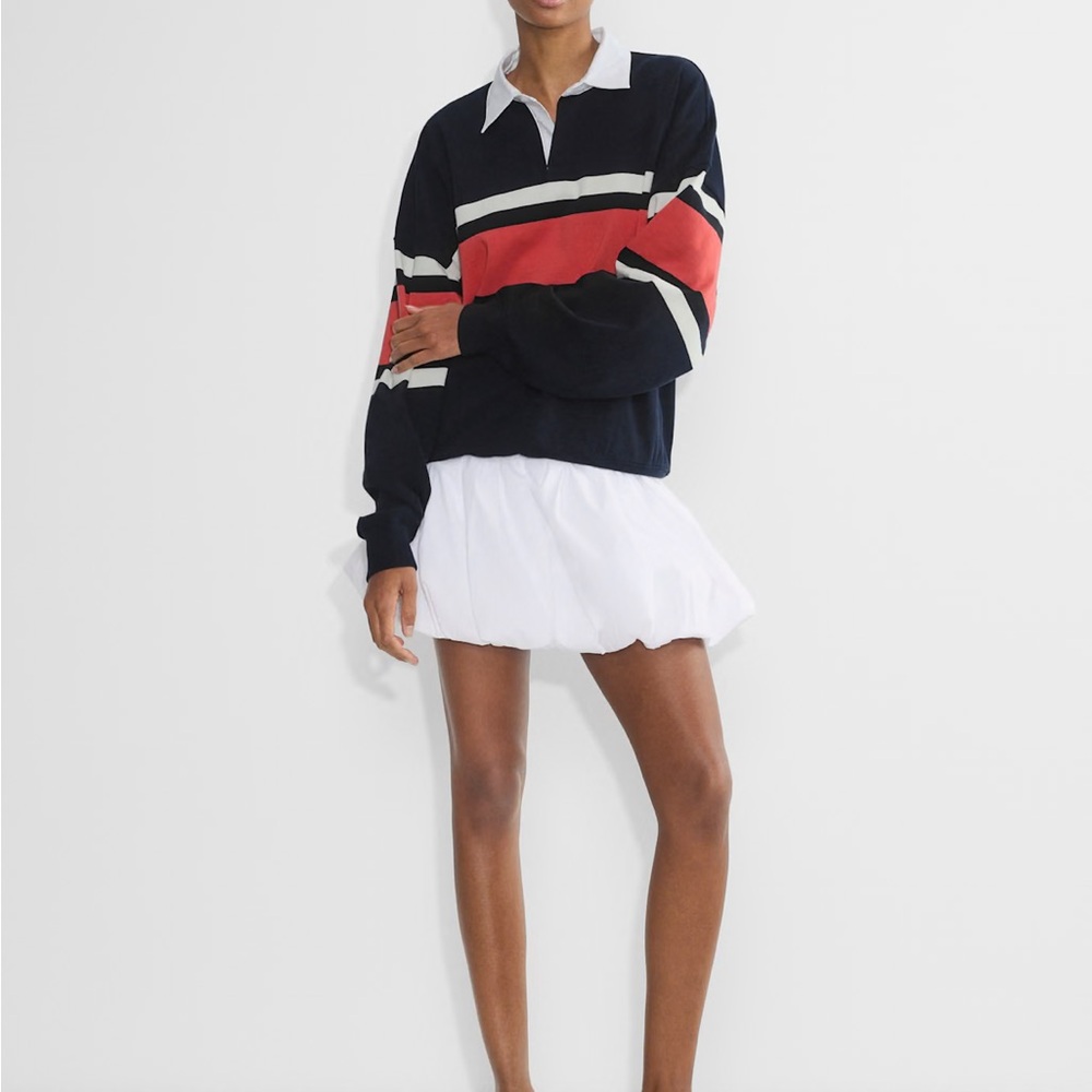 Aritzia Sunday Best Bubbly Poplin Mini Skirt, Bright White, Small